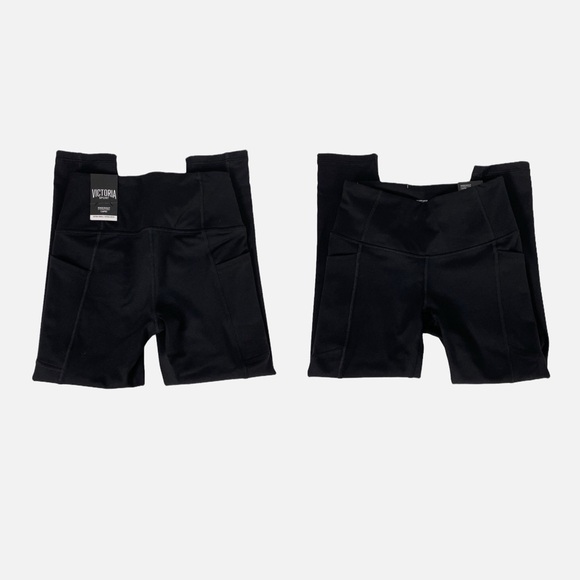 Victoria’s Secret Victoria Sport Knockout Capris Leggings XS NWT Black - Picture 1 of 9